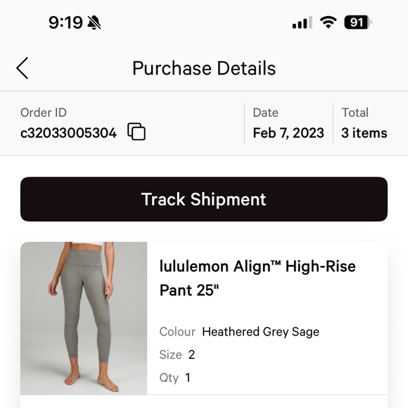 Lululemon align leggings 25” heathered grey sage - Picture 1 of 5